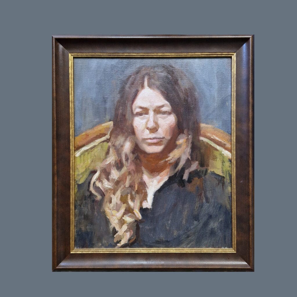 Portrait of a woman in a frame